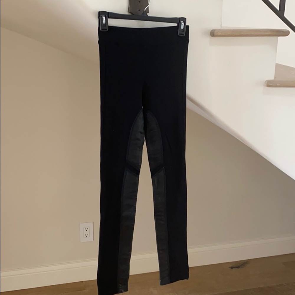 Theory leggings with leather detail